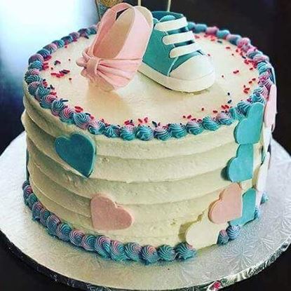 Picture of Pink & Blue Shoe Cake
