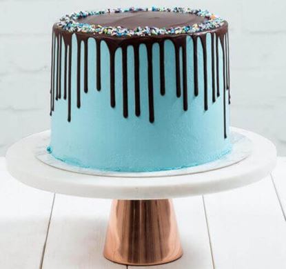 Picture of Blue Chocolate Drip Cake