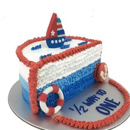 Picture of Half Nautical theme Cake