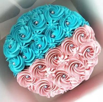 Picture of Half Birthday Gender Reveal Cake