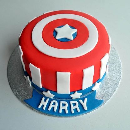 Picture of Captain America Theme Cake 1