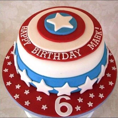 Picture of Captain America Theme Cake 2