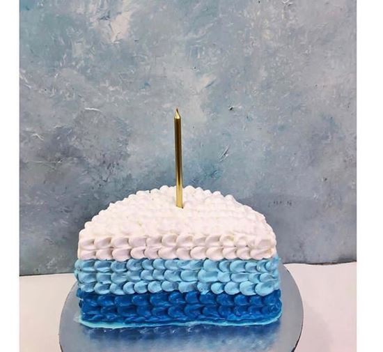 Blue Ombre Half Birthday Cake Infinity Cakes To Cakes Beyond